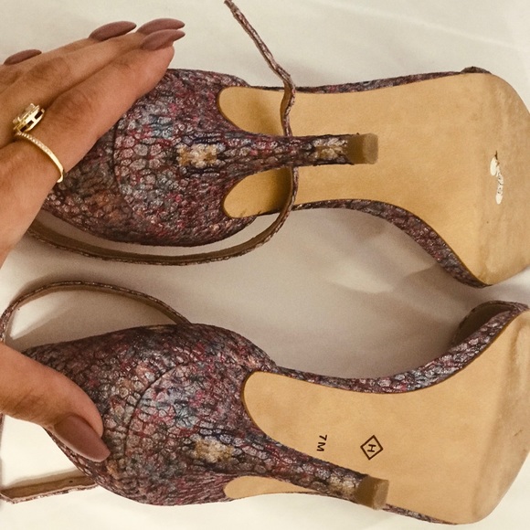 Halogen multi colored sparkled open toe heels - Picture 5 of 8